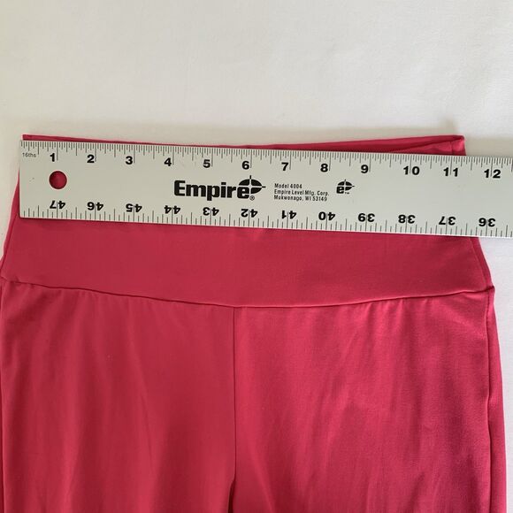 SHEIN Pant Women XS Pink Wide Leg Flare Pull On Stretch High Waist Casual Lounge - Picture 4 of 9